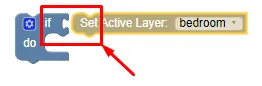 Example of blocks that cannot be connected