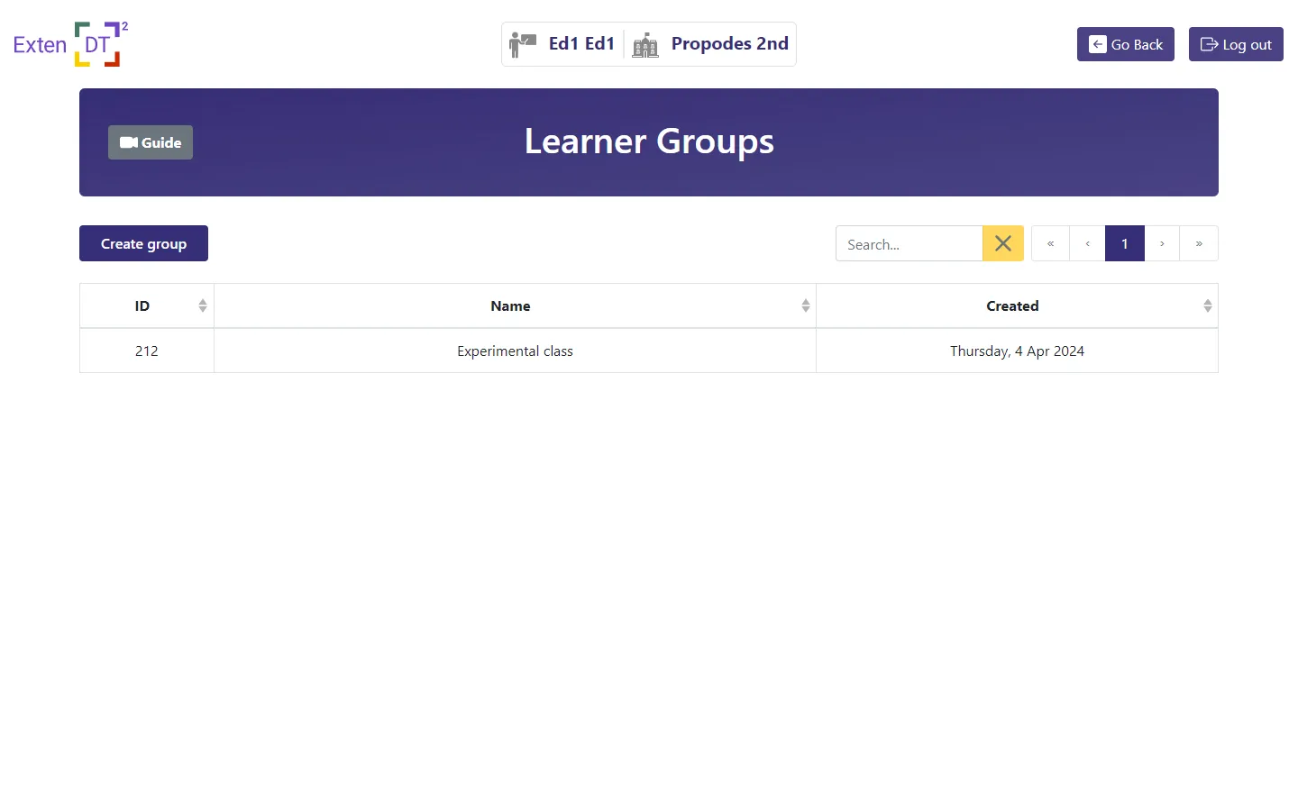 Group list