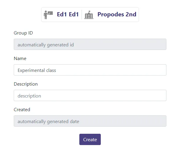 New Group Page