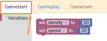 Gamestart Tab